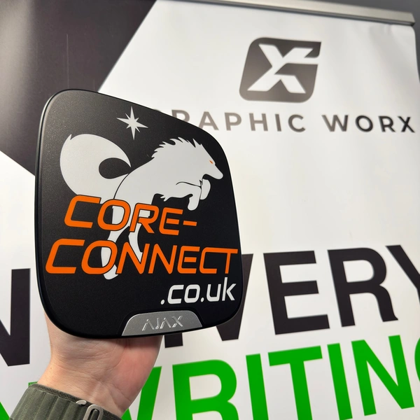 Core Connect Ajax Branding Plate Sticker Double Deck Black Matte