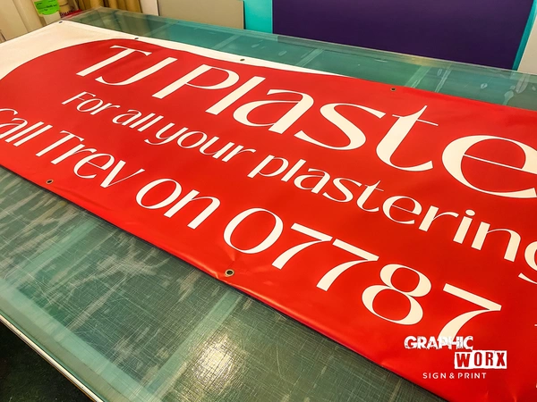 PVC Banner - TJ Plastering